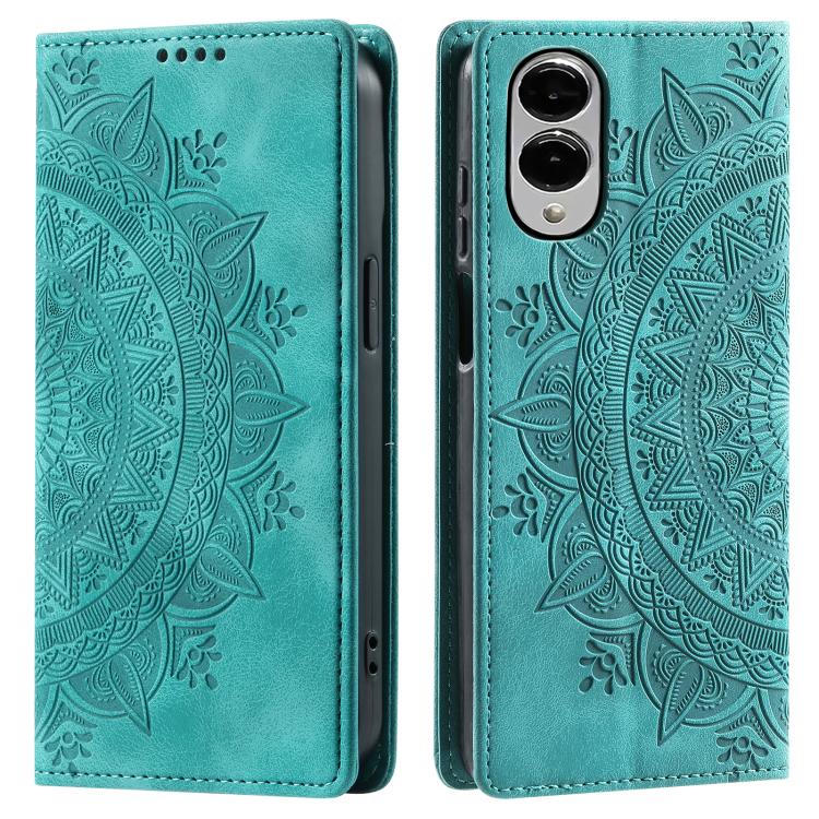 Totem Embossed Magnetic Leather Phone Case