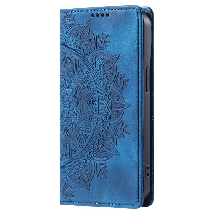 Totem Embossed Magnetic Leather Phone Case
