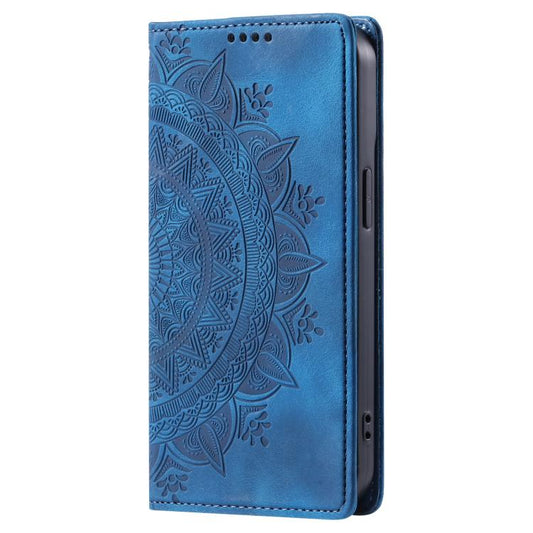 Totem Embossed Magnetic Leather Phone Case