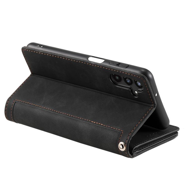 Nine Card Zipper Bag Leather Phone Case with Lanyard