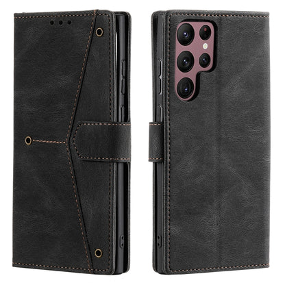 Nail Skin Feel Stitching Calf Texture Leather Phone Case