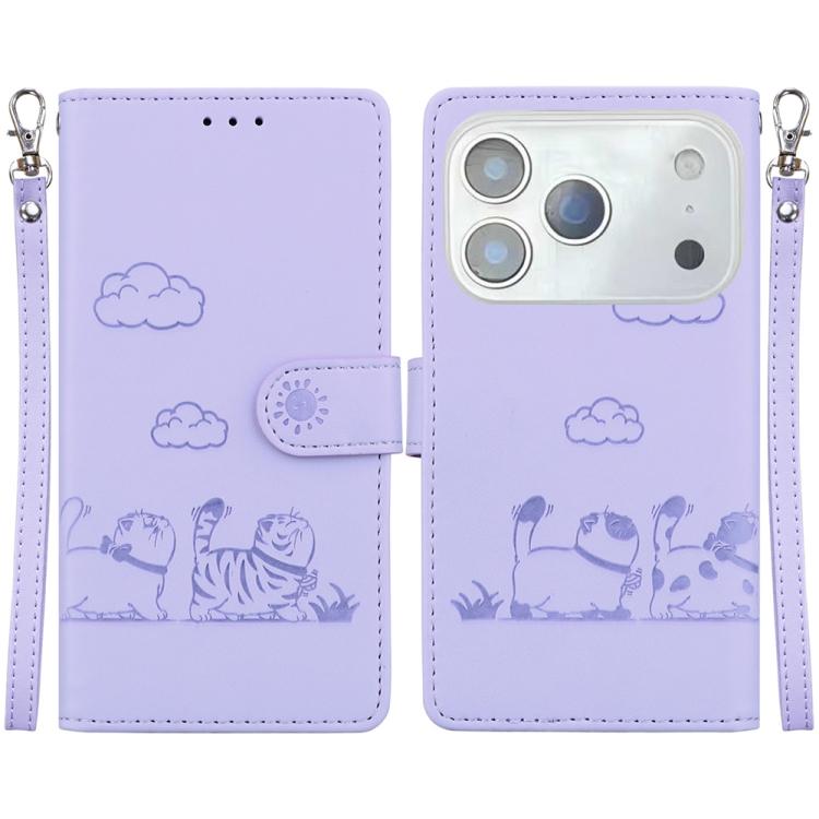 Cute Cats RFID Leather Phone Case