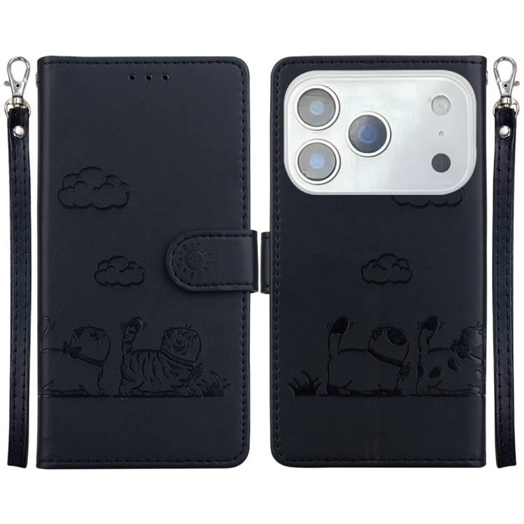 Cute Cats RFID Leather Phone Case
