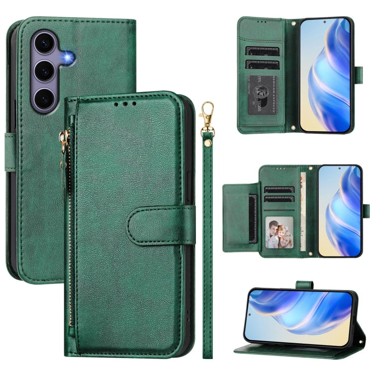 Multi-Card Slots Zipper Wallet Leather Phone Case