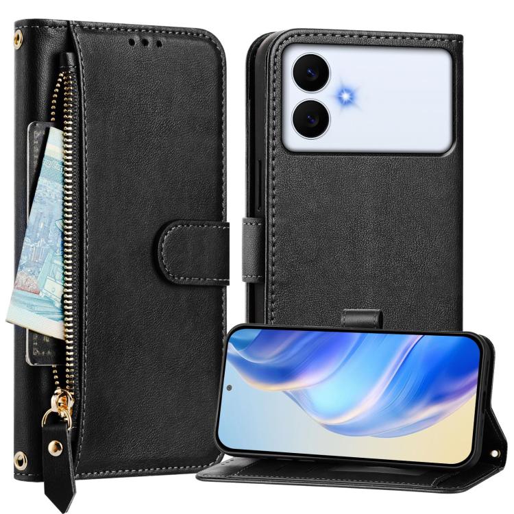 Multi-Card Slots Zipper Wallet Leather Phone Case