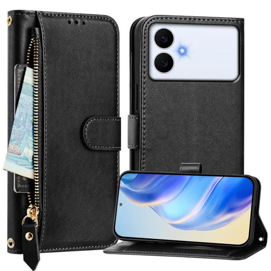Multi-Card Slots Zipper Wallet Leather Phone Case