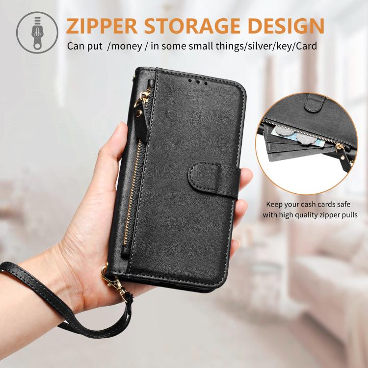 Multi-Card Slots Zipper Wallet Leather Phone Case