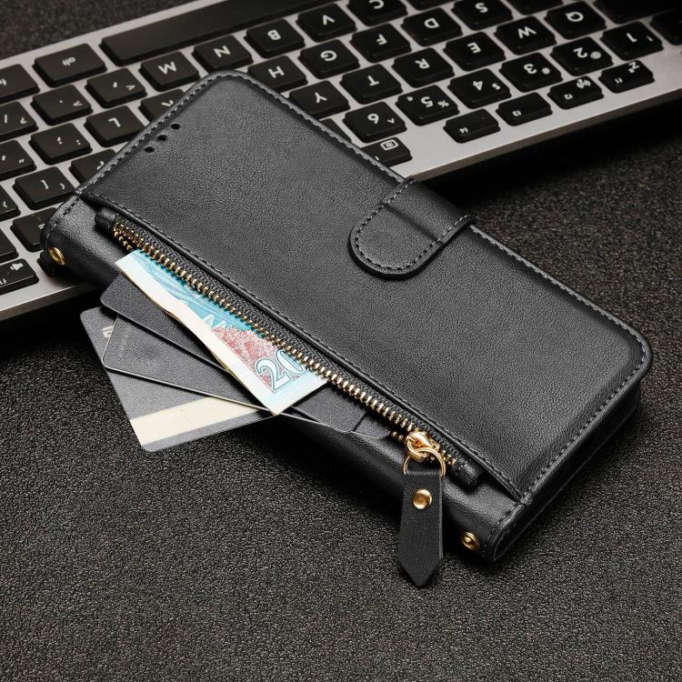 Multi-Card Slots Zipper Wallet Leather Phone Case