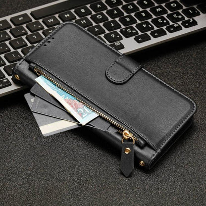 Multi-Card Slots Zipper Wallet Leather Phone Case