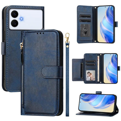 Multi-Card Slots Zipper Wallet Leather Phone Case