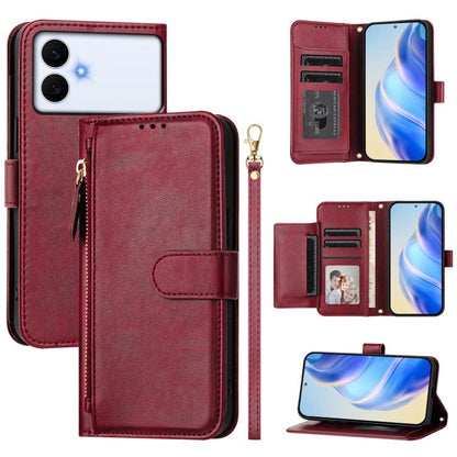 Multi-Card Slots Zipper Wallet Leather Phone Case