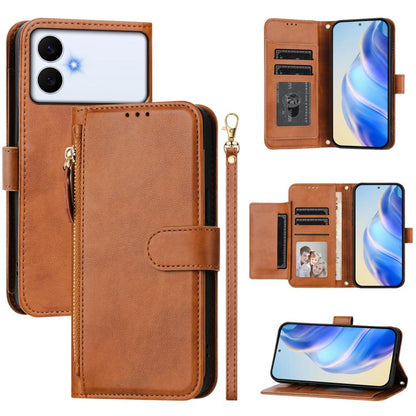 Multi-Card Slots Zipper Wallet Leather Phone Case
