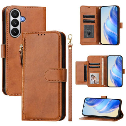 Multi-Card Slots Zipper Wallet Leather Phone Case