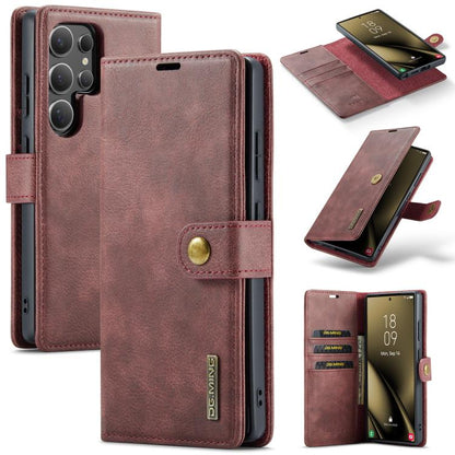 DG.MING Crazy Horse Texture Detachable Magnetic Leather Case