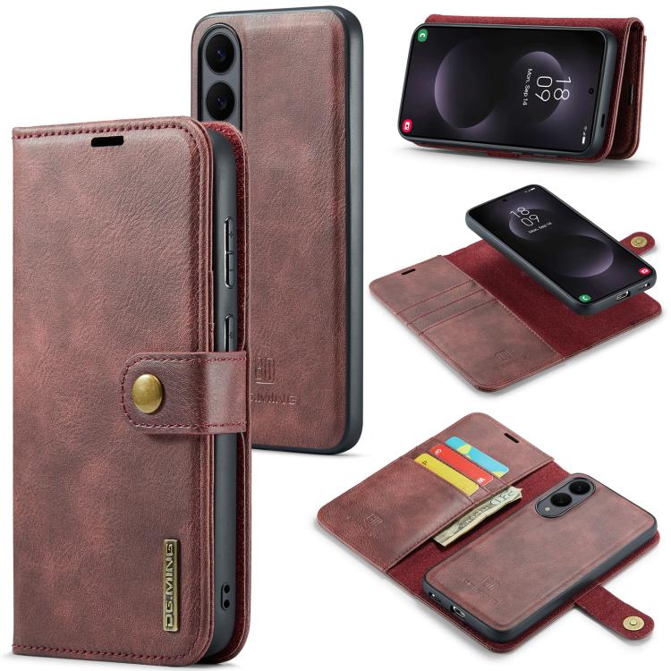 DG.MING Crazy Horse Texture Detachable Magnetic Leather Case