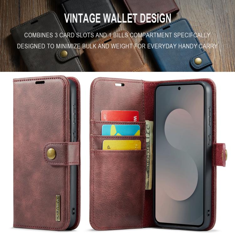 DG.MING Crazy Horse Texture Detachable Magnetic Leather Case