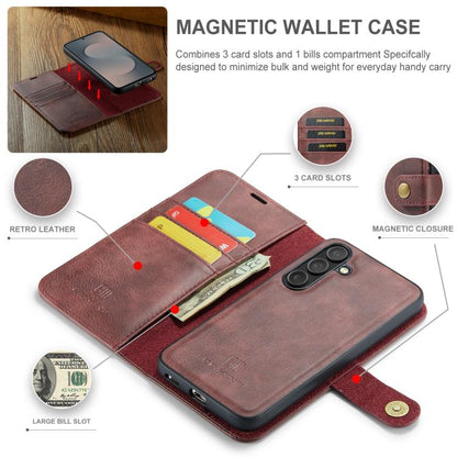 DG.MING Crazy Horse Texture Detachable Magnetic Leather Case