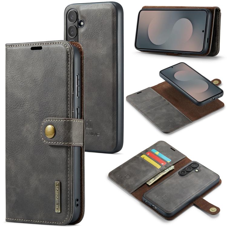 DG.MING Crazy Horse Texture Detachable Magnetic Leather Case