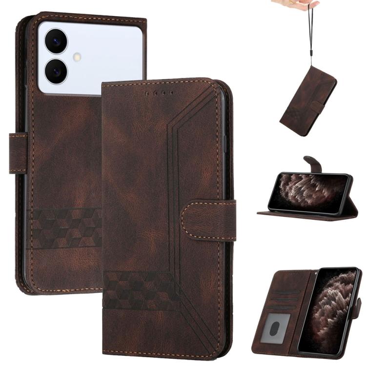 Cubic Skin Feel Flip Leather Phone Case