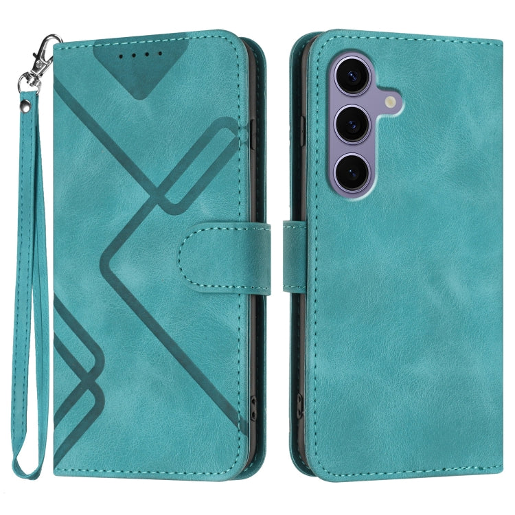 Line Pattern Skin Feel Leather Phone Case