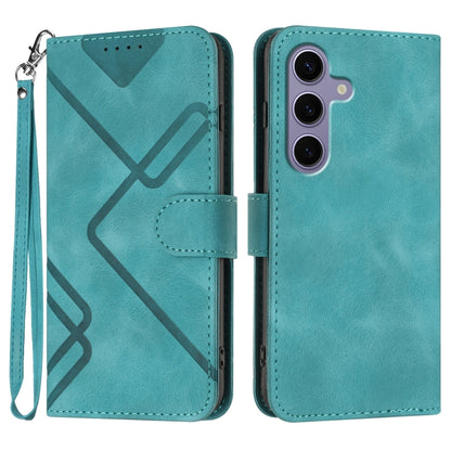 Line Pattern Skin Feel Leather Phone Case