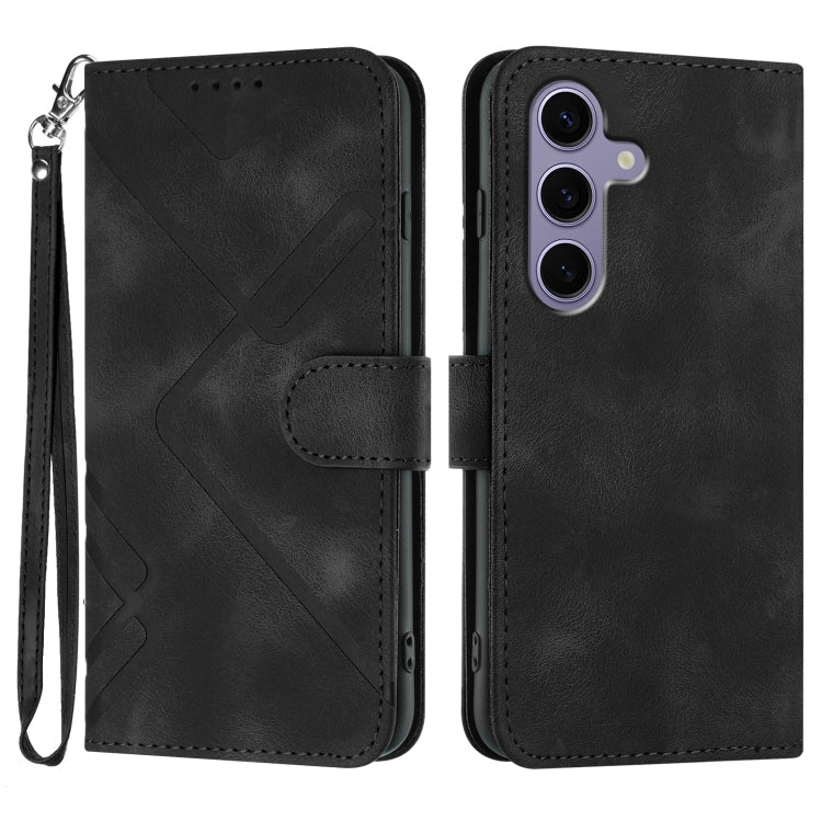 Line Pattern Skin Feel Leather Phone Case