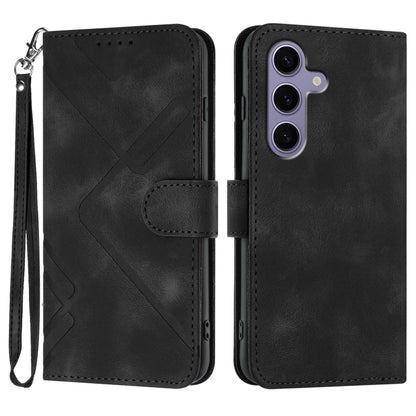Line Pattern Skin Feel Leather Phone Case