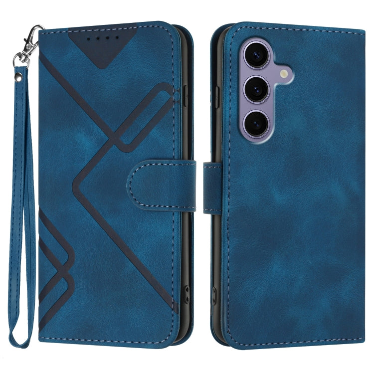 Line Pattern Skin Feel Leather Phone Case