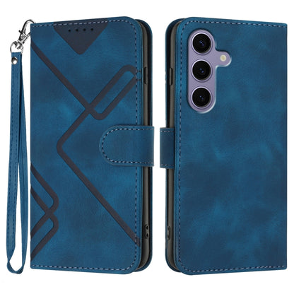 Line Pattern Skin Feel Leather Phone Case
