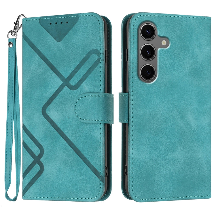 Line Pattern Skin Feel Leather Phone Case