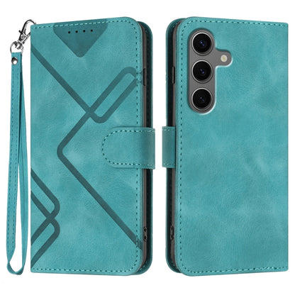 Line Pattern Skin Feel Leather Phone Case
