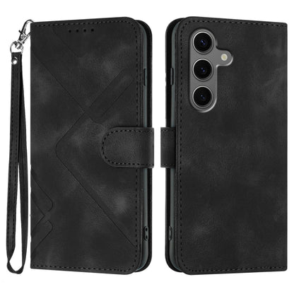 Line Pattern Skin Feel Leather Phone Case