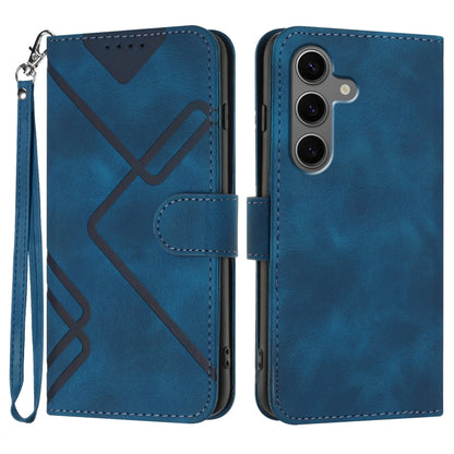 Line Pattern Skin Feel Leather Phone Case