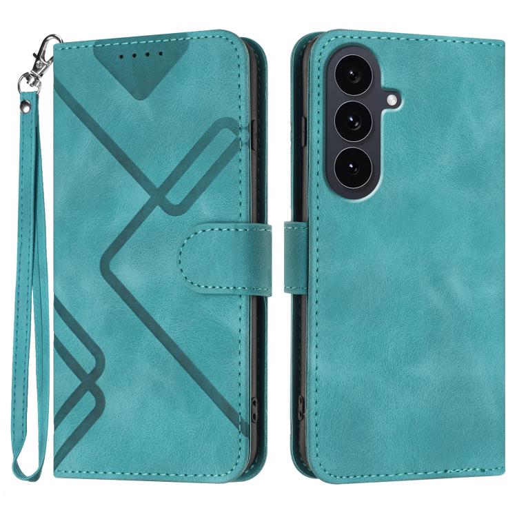 Line Pattern Skin Feel Leather Phone Case