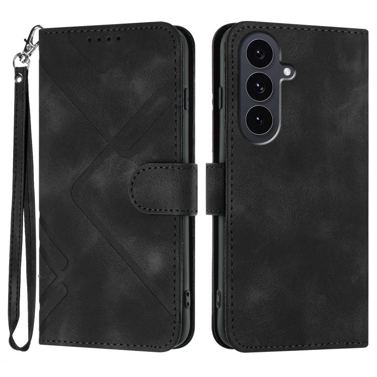Line Pattern Skin Feel Leather Phone Case