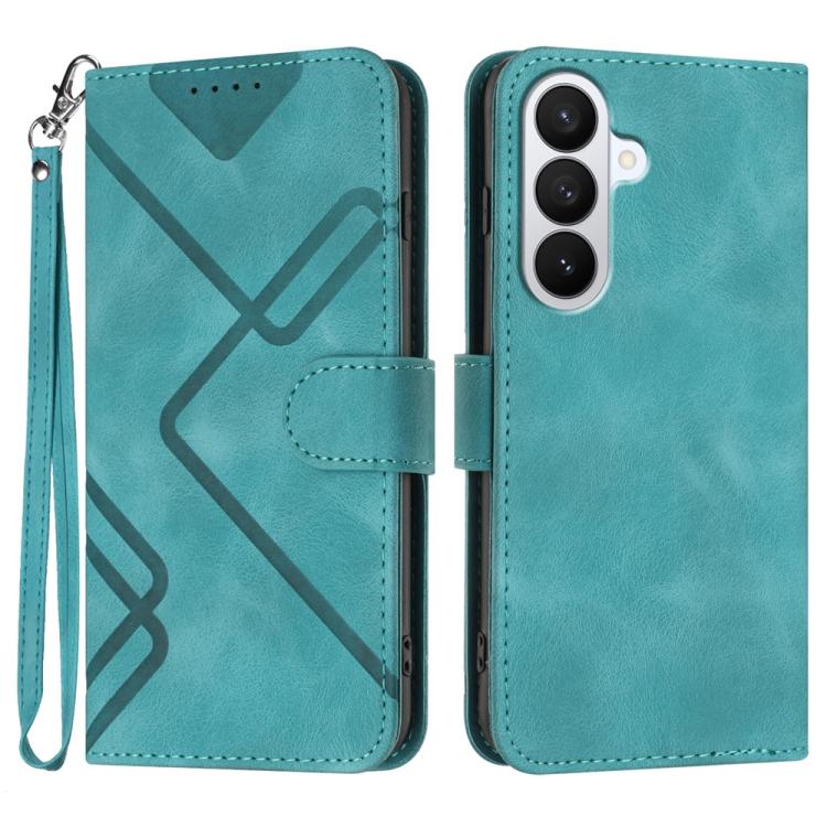 Line Pattern Skin Feel Leather Phone Case