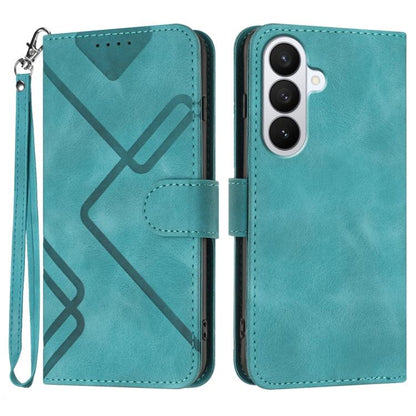 Line Pattern Skin Feel Leather Phone Case