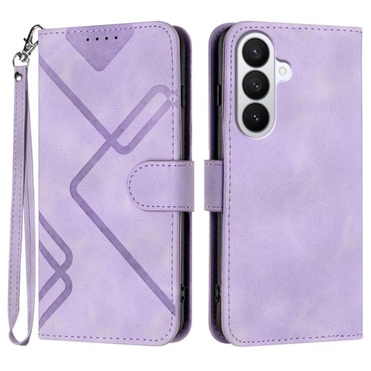 Line Pattern Skin Feel Leather Phone Case