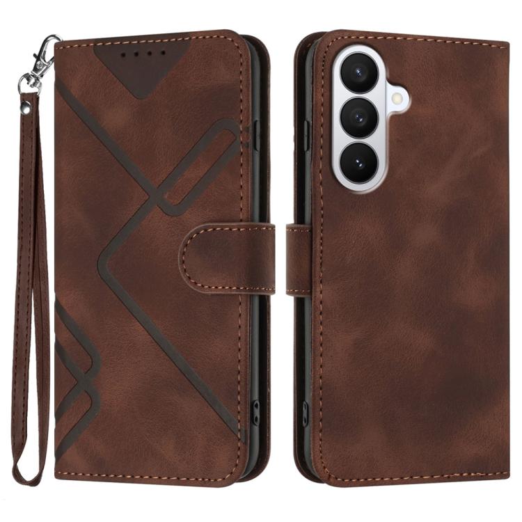 Line Pattern Skin Feel Leather Phone Case