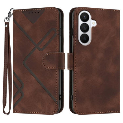 Line Pattern Skin Feel Leather Phone Case