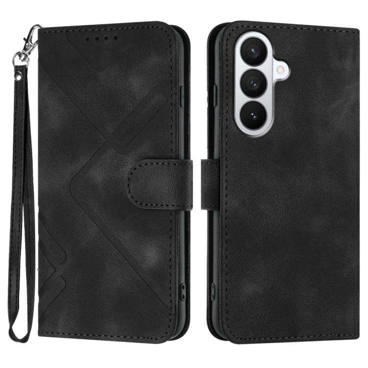 Line Pattern Skin Feel Leather Phone Case