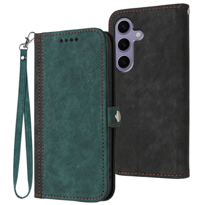 Side Buckle Double Fold Hand Strap Leather Phone Case