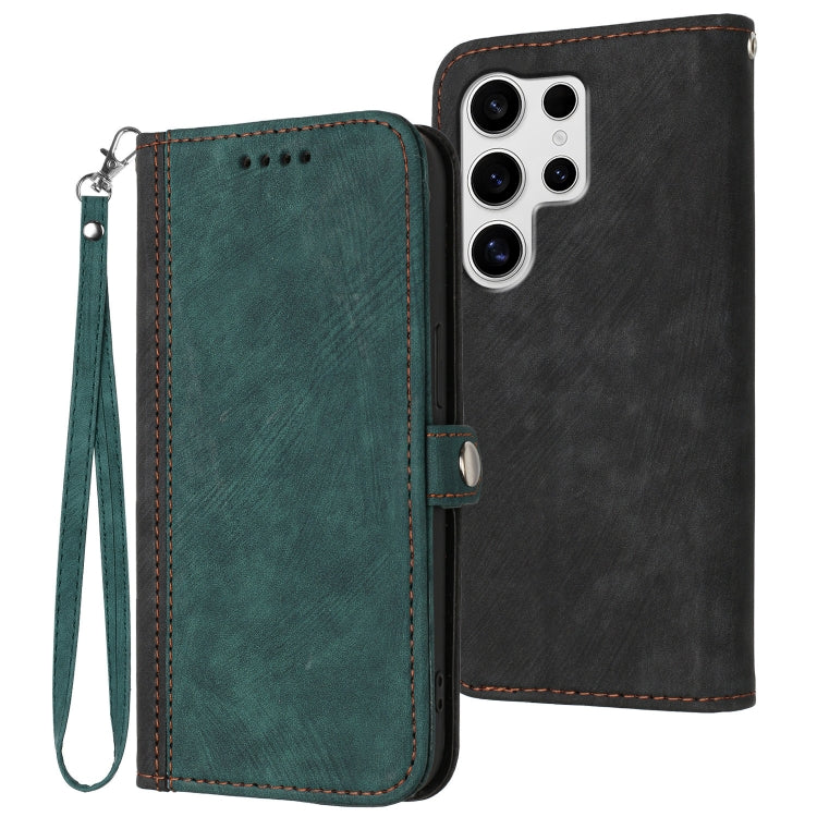 Side Buckle Double Fold Hand Strap Leather Phone Case