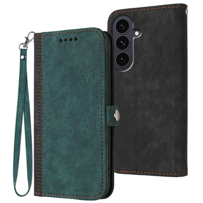 Side Buckle Double Fold Hand Strap Leather Phone Case