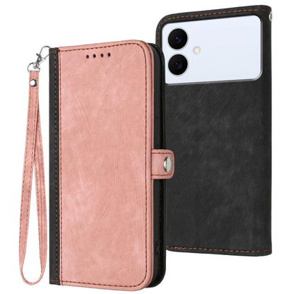 Side Buckle Double Fold Hand Strap Leather Phone Case