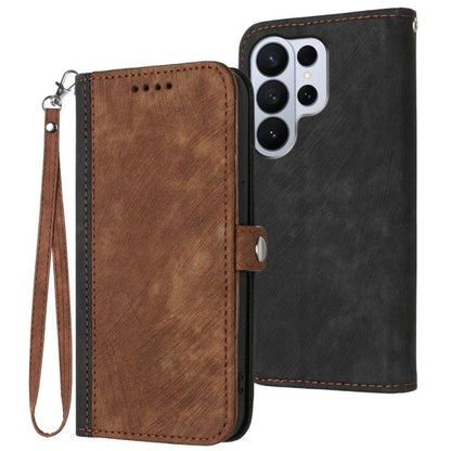 Side Buckle Double Fold Hand Strap Leather Phone Case