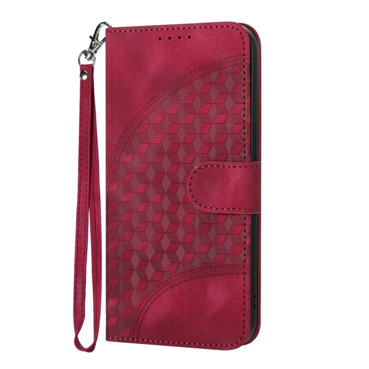 Elephant Head Embossed Phone Leather Case with Lanyard