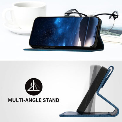 Grid Butterfly Embossed Pattern Leather Phone Case with Lanyard