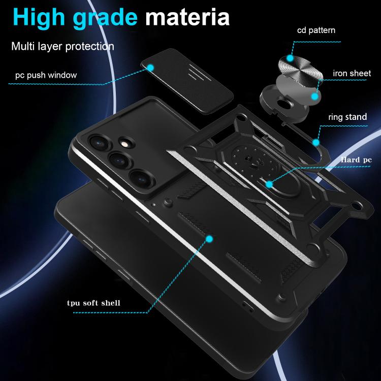 Sliding Camera Cover Design TPU+PC Phone Case