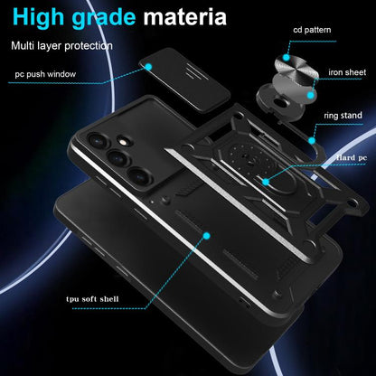 Sliding Camera Cover Design TPU+PC Phone Case
